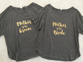 V-Neck Tees Mother of the Bride or Groom Loose V-Neck Tee